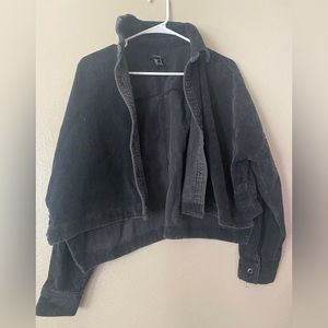 Forever 21 Black Cropped Corduroy Jacket